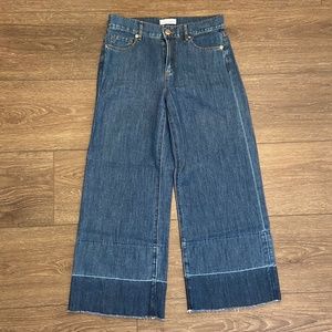 LOFT Wide Leg Crop Jeans, Size 25/0